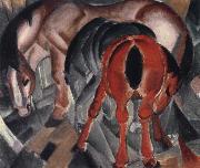 Franz Marc Horse with two foals oil on canvas